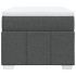 Cama box spring con colchón tela gris oscuro 80x200