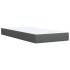 Cama box spring con colchón tela gris oscuro 80x200