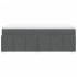 Cama box spring con colchón tela gris oscuro 80x200