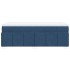 Cama box spring con colchón tela azul 90x200