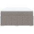 Cama box spring con colchón tela gris taupe 140x190