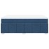 Cama box spring con colchón tela azul 140x200