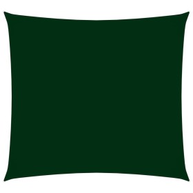 Toldo de vela cuadrado tela Oxford verde oscuro 6x6