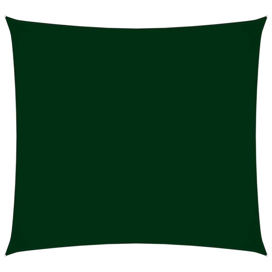 Toldo de vela cuadrado tela Oxford verde oscuro 6x6