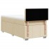 Cama box spring con colchón tela color crema 80x200