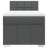 Cama box spring con colchón tela gris oscuro 90x190