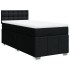 Cama box spring con colchón tela negro 90x190