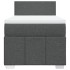 Cama box spring con colchón tela gris oscuro 90x200