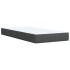 Cama box spring con colchón tela gris oscuro 90x200