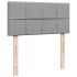 Cama box spring con colchón tela gris claro 90x200