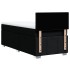 Cama box spring con colchón tela negro 90x200