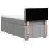 Cama box spring con colchón tela gris claro 90x200