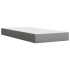 Cama box spring con colchón tela gris claro 100x200