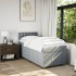 Cama box spring con colchón tela gris claro 100x200