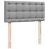 Cama box spring con colchón tela gris claro 100x200