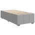 Cama box spring con colchón tela gris claro 100x200