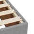 Cama box spring con colchón tela gris claro 100x200