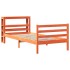 Estructura de cama sin colchón madera maciza marrón 75x190