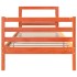 Estructura de cama sin colchón madera maciza marrón 75x190