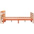 Cama sin colchón madera maciza de pino marrón cera 120x200