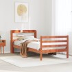 Estructura de cama sin colchón madera de pino marrón 90x200 cm