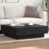 Mesa de centro madera contrachapada negro 90x90x28