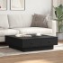 Mesa de centro madera contrachapada negro 90x90x28