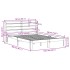 Cama sin colchón madera maciza de pino marrón cera 140x190