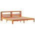 Cama sin colchón madera maciza de pino marrón cera 180x200
