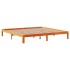Cama sin colchón madera maciza de pino marrón cera 180x200