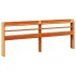 Cama sin colchón madera maciza de pino marrón cera 180x200