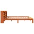 Cama sin colchón madera maciza de pino marrón cera 180x200