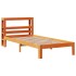 Cama sin colchón madera maciza de pino marrón cera 100x200