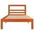 Cama sin colchón madera maciza de pino marrón cera 100x200