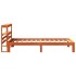 Cama sin colchón madera maciza de pino marrón cera 100x200