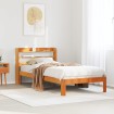 Estructura de cama sin colchón madera maciza marrón 90x190 cm