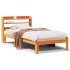 Estructura de cama sin colchón madera maciza marrón 90x190