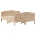 Estructura de cama sin colchón madera maciza de pino 140x190
