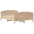 Estructura de cama sin colchón madera maciza de pino 140x190