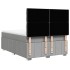 Cama box spring con colchón tela gris claro 140x190