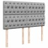Cama box spring con colchón tela gris claro 140x190