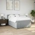 Cama box spring con colchón tela gris claro 140x200