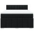 Cama box spring con colchón tela negro 140x200