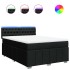 Cama box spring con colchón tela negro 140x190