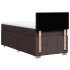 Cama box spring con colchón tela marrón oscuro 100x200