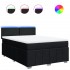 Cama box spring con colchón tela negro 140x190