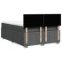 Cama box spring con colchón tela gris oscuro 140x190