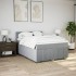 Cama box spring con colchón tela gris claro 140x190