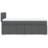 Cama box spring con colchón tela gris oscuro 100x200