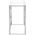 Mesa consola acero inoxidable plateado y vidrio